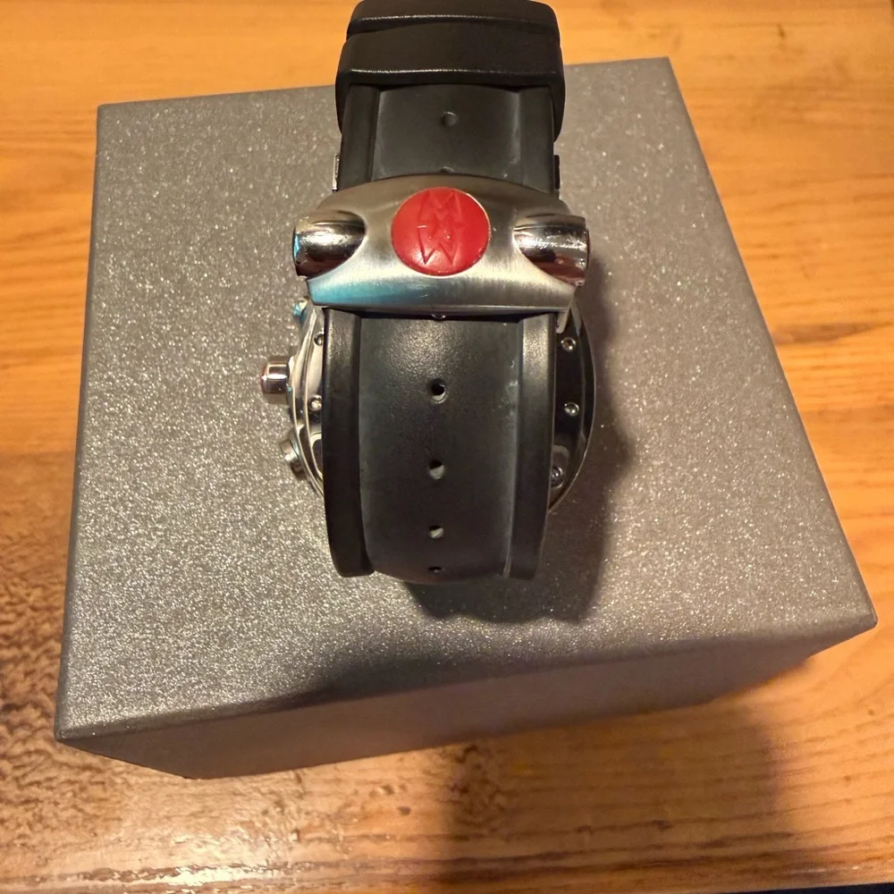Michele White Dial Automatic Chronograph with Red Accents
